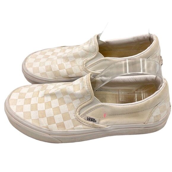 Vans Vault OG Era LX Checkboard Logo Size 7 Men's Shoes Tan And White - Picture 3 of 12